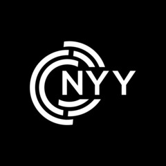 NYY letter logo design on black background. NYY creative initials letter logo concept. NYY letter design.