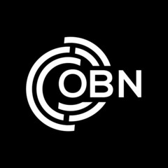 OBN letter logo design on black background. OBN creative initials letter logo concept. OBN letter design.