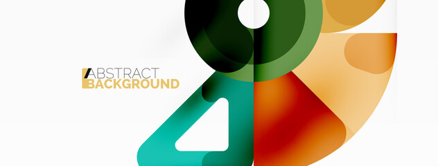 Creative geometric wallpaper. Circles, lines background. Business template for wallpaper, banner, background or landing