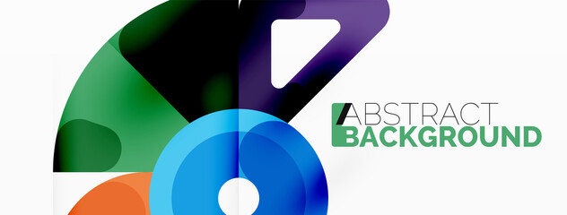 Creative geometric wallpaper. Circles, lines background. Business template for wallpaper, banner, background or landing