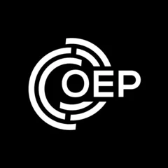 Deurstickers OEP letter logo design on black background. OEP creative initials letter logo concept. OEP letter design. © Faisal