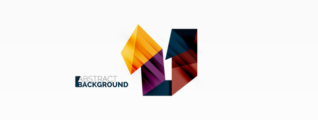 Creative geometric wallpaper. Abstract ribbon style line composition. Techno business template for wallpaper, banner, background or landing