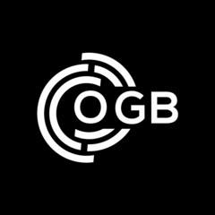 OGB letter logo design on black background. OGB creative initials letter logo concept. OGB letter design.
