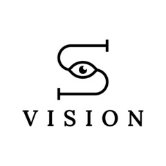 letter S eye logo design
