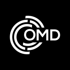 OMD letter logo design on black background. OMD creative initials letter logo concept. OMD letter design.