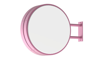 signal mockup pink template 3d illustration rendering
