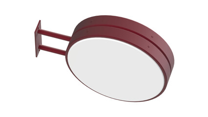 business sign red 3d illustration rendering