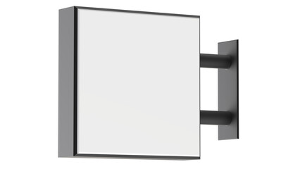 billboard logo signal template steel texture 3d illustration rendering