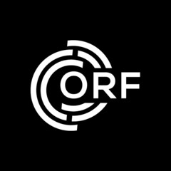 ORF letter logo design on black background. ORF creative initials letter logo concept. ORF letter design.