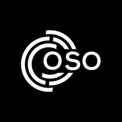 OSO letter logo design on black background. OSO creative initials letter logo concept. OSO letter design.
