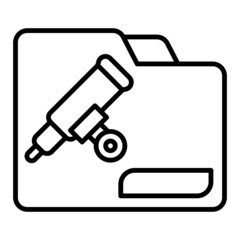 folder and telescope