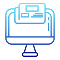 news and computer screen