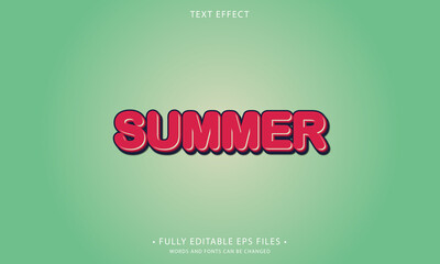 Summer style editable text effect