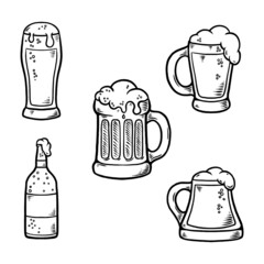 beverages doodle set drink fresh illustration-01