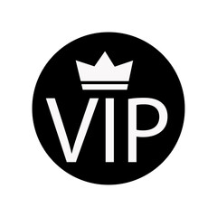 VIP ICON. Priority Sign and Symbol on Glyph Flat Style Vector Illustration.