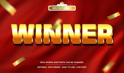Casino slot text effect editable winner and gambling text style