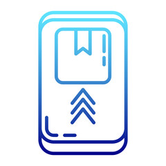 smartphone and box delivery