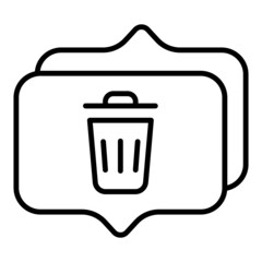 trash message and chat balloon conversation