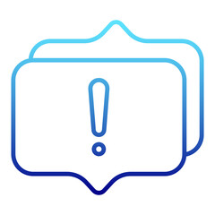 exclamation and chat balloon conversation