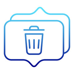 trash message and chat balloon conversation