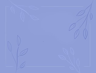 Cute hand drawn floral seamless pattern over purple background with copy space Horizontal 