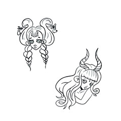 Vector children's design on a white isolated background for banners postcards and stickers