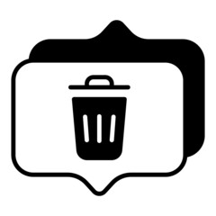 trash message and chat balloon conversation