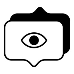 eye message and chat balloon conversation