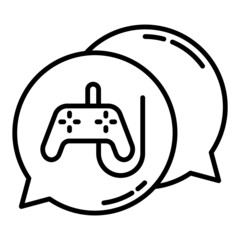 gamepad and chat bubble © Pictranoosa
