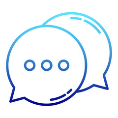 conversation and chat bubble