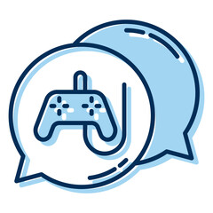 gamepad and chat bubble © Pictranoosa
