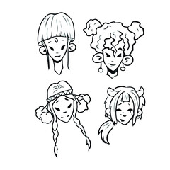 Vector children's design on a white isolated background for banners postcards and stickers