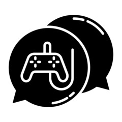 gamepad and chat bubble © Pictranoosa