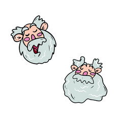 
Vector children's design on a white isolated background for banners postcards and stickers New Year's holiday