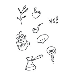 Vector children's design on a white isolated background for banners postcards and stickers