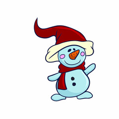 
Vector children's design on a white isolated background for banners postcards and stickers New Year's holiday