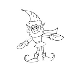 
Vector children's design on a white isolated background for banners postcards and stickers New Year's holiday