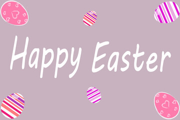 easter card with eggs