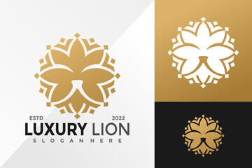 Fototapeta premium Luxury Lion Ornament Logo Design Vector illustration template