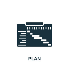 Plan icon. Monochrome simple icon for templates, web design and infographics