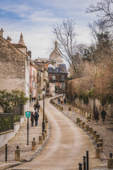 Streets of Montmartre in Paris, France