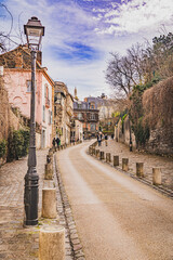 Streets of Montmartre in Paris, France