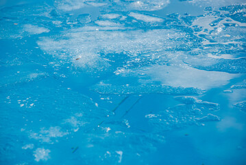 Naklejka premium Frozen water in the pool