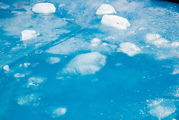 Fototapeta na wymiar Frozen water in the pool