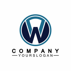 W Letter Logo Template