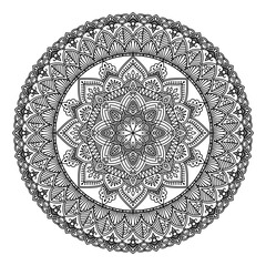 マンダラアート(葉・花・幾何学模様)