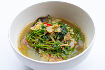 Curry banana blossom with acacia pennata