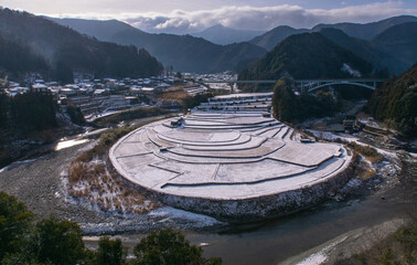 冬のあらぎ島　和歌山県有田郡有田川町清水