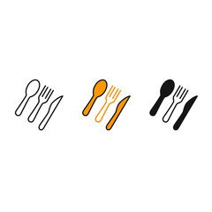 cutlery icons  symbol vector elements for infographic web