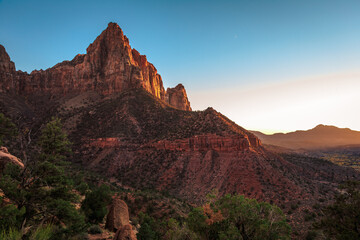 Sunset on the Watchman, Zion National Park, Utah